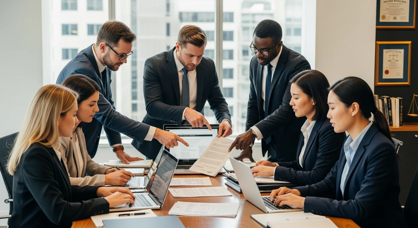 Lawyers in a modern office
